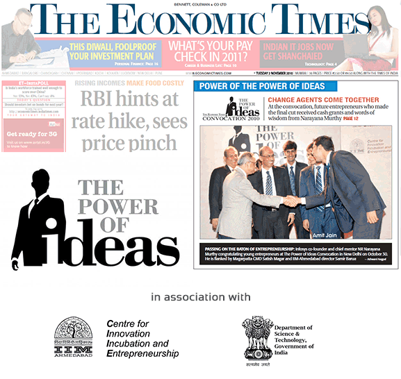 Innovation Grant by Department of Science and
                        Technology (DST), Government of India